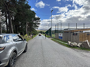 Caringorms trail marathon:  : The low key finish line, but what a welcome