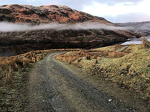 Getting up close to the reservoir in Glen Finglas