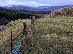 Looking up the Glen from Lochan Breaclaich