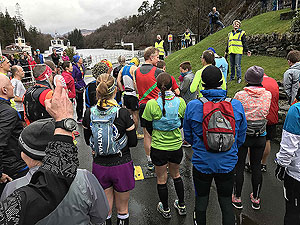 Start line for Loch Katrine marathon